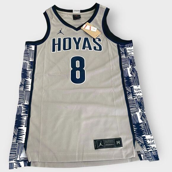 Nike Jordan Georgetown Hoyas #8 Elite Gray Jersey Mens size Medium CN2994-052 - Picture 1 of 12